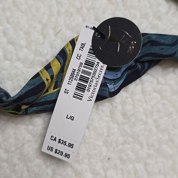 1206 Victoria's Secret Swim Essential Cinched Thong Bikini Bottom Palm Royale - Picture 2 of 6